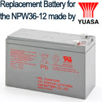 This OEM Replacement Battery for the Yuasa NPW36-12 meets the exact standards set by the original manufacturer.